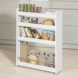 Mobile Slim Storage Cart, White - Top-Down View
