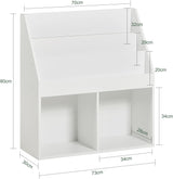 Children's 3-Tier Storage Shelf with 2 Open Compartments - Side View