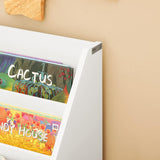 Children's 3-Tier Storage Shelf with 2 Open Compartments - 45-Degree Angle