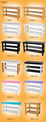 Eco-Friendly Bamboo Storage Bench with Shelves - Close-Up Angle