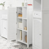 Bathroom Storage Cabinet 3 Shelves 1 Door - Front View