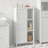 Bathroom Storage Cabinet 3 Shelves 1 Door - Top-Down View