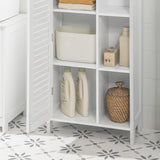 Bathroom Storage Cabinet 3 Shelves 1 Door - Rear View