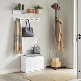 Modern Multifunctional Shoe Storage Bench with Cushion Seat - 45-Degree Angle