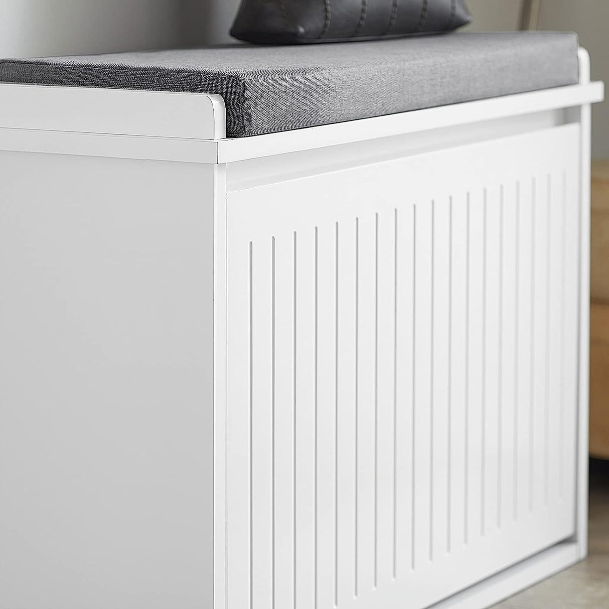 Modern Multifunctional Shoe Storage Bench with Cushion Seat
