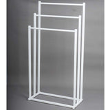 3 Tier Metal Freestanding Towel Rack Rail Holder Drying Stand - Top-Down View