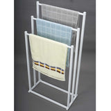 3 Tier Metal Freestanding Towel Rack Rail Holder Drying Stand - 45-Degree Angle