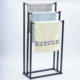3 Tier Metal Towel Rack Freestanding Bathroom Organizer Rail - 45-Degree Angle