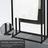 Metal Free Standing Towel Rack 3 Tier Bathroom Rail Shelf Dryer - 45-Degree Angle