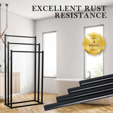 Metal Free Standing Towel Rack 3 Tier Bathroom Rail Shelf Dryer - Close-Up Angle