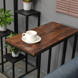 C-Shaped Sofa Side End Table Metal Frame Laptop Tray - All Family - Top-Down View