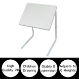 Adjustable Foldable Laptop Table Tray Steel MDF - Side View
