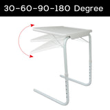 Adjustable Foldable Laptop Table Tray Steel MDF - 45-Degree Angle
