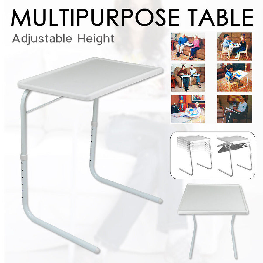 Adjustable Foldable Laptop Table Tray Steel MDF
