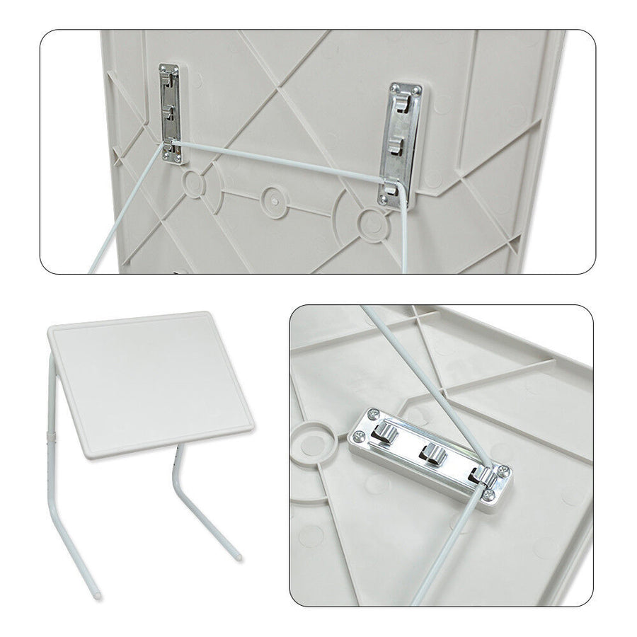 Adjustable Foldable Laptop Table Tray Steel MDF