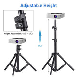 Portable Adjustable Laptop Projector Stand Tripod with Tray - 45-Degree Angle