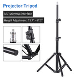 Portable Adjustable Laptop Projector Stand Tripod with Tray - Rear View