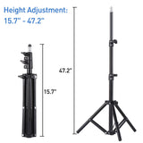 Portable Adjustable Laptop Projector Stand Tripod with Tray - Close-Up Angle