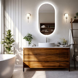 1000x500mm LED Bathroom Mirror Oval Anti-Fog Dimmable Wall Mount - Rear View