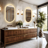 1000x500mm LED Bathroom Mirror Oval Anti-Fog Dimmable Wall Mount