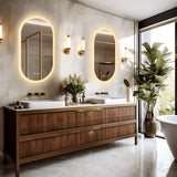 120x60cm LED Bathroom Mirror Oval Anti-Fog Dimmable Wall Mount - Extra Image