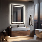 500x700mm LED Bathroom Mirror Anti-Fog Illuminated Shatterproof