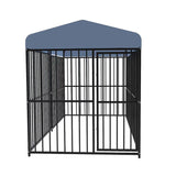 Pawhub Heavy Duty Dog Cage Black Metal Kennel Indoor Outdoor 3M - Front View