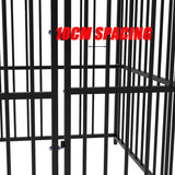 Pawhub Heavy Duty Dog Cage Black Metal Kennel Indoor Outdoor 3M - Top-Down View
