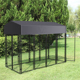 Large Outdoor Dog Kennel 250x120x165cm Pet Cage with Roof - Front View