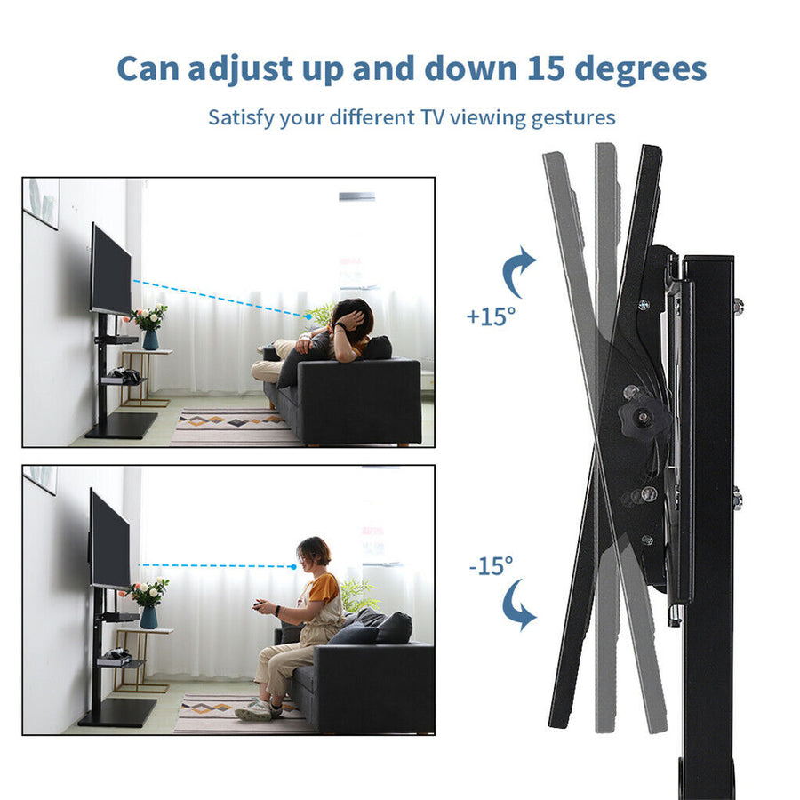 TV Stand Base Swivel Mount 32-65 inch Adjustable Height