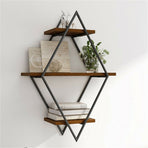 Vintage Rustic Wooden Floating Shelves