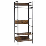 Metal Garment Rack Coat Stand MDF & Iron Organizer - Extra Image