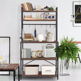 5-Tier Baker's Rack Microwave Stand Storage Shelf 84.5cm - Side View
