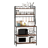5-Tier Baker's Rack Microwave Stand Storage Shelf 84.5cm - Close-Up Angle