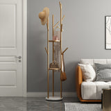 Marble & Metal Coat Rack Stand Heavy Duty - Side View