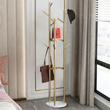 Marble & Metal Coat Rack Stand Heavy Duty - Top-Down View