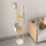 Marble & Metal Coat Rack Stand Heavy Duty - 45-Degree Angle