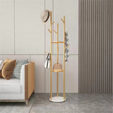 Marble & Metal Coat Rack Stand Heavy Duty - Close-Up Angle