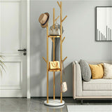 Marble & Metal Coat Rack Stand Heavy Duty - Low Angle