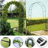 Metal Garden Arch Trellis Iron Plant Support Outdoor Climbing - Close-Up Angle