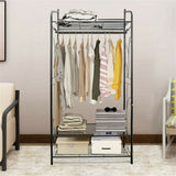 Extra Large Iron Clothes Rack Garment Hanging Stand - 45-Degree Angle