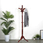 Birch Wood Coat Rack Stand Adjustable Hall Tree Entryway