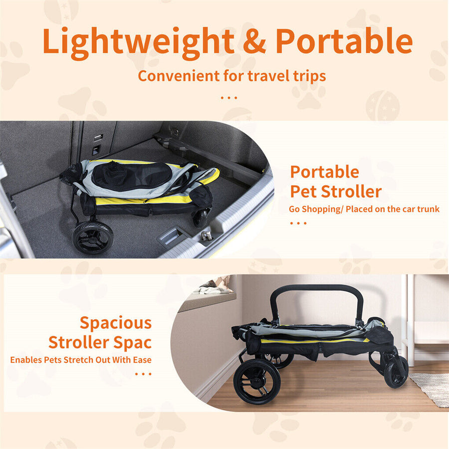 Dog Stroller Car Mounted Outdoor Pet Cart
