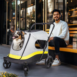 Dog Stroller w/ Rain Cover Foldable Pet Cart