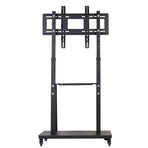 32-80 Rolling TV Stand with 2-Tier Shelf Adjustable Mount