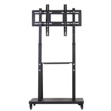 32-80 Rolling TV Stand with 2-Tier Shelf Adjustable Mount - 45-Degree Angle