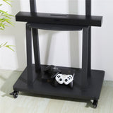 32-80 Rolling TV Stand with 2-Tier Shelf Adjustable Mount - Extra Image