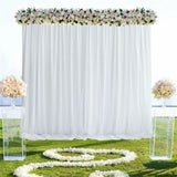 3x3m White Stage Curtain Backdrop - Front View