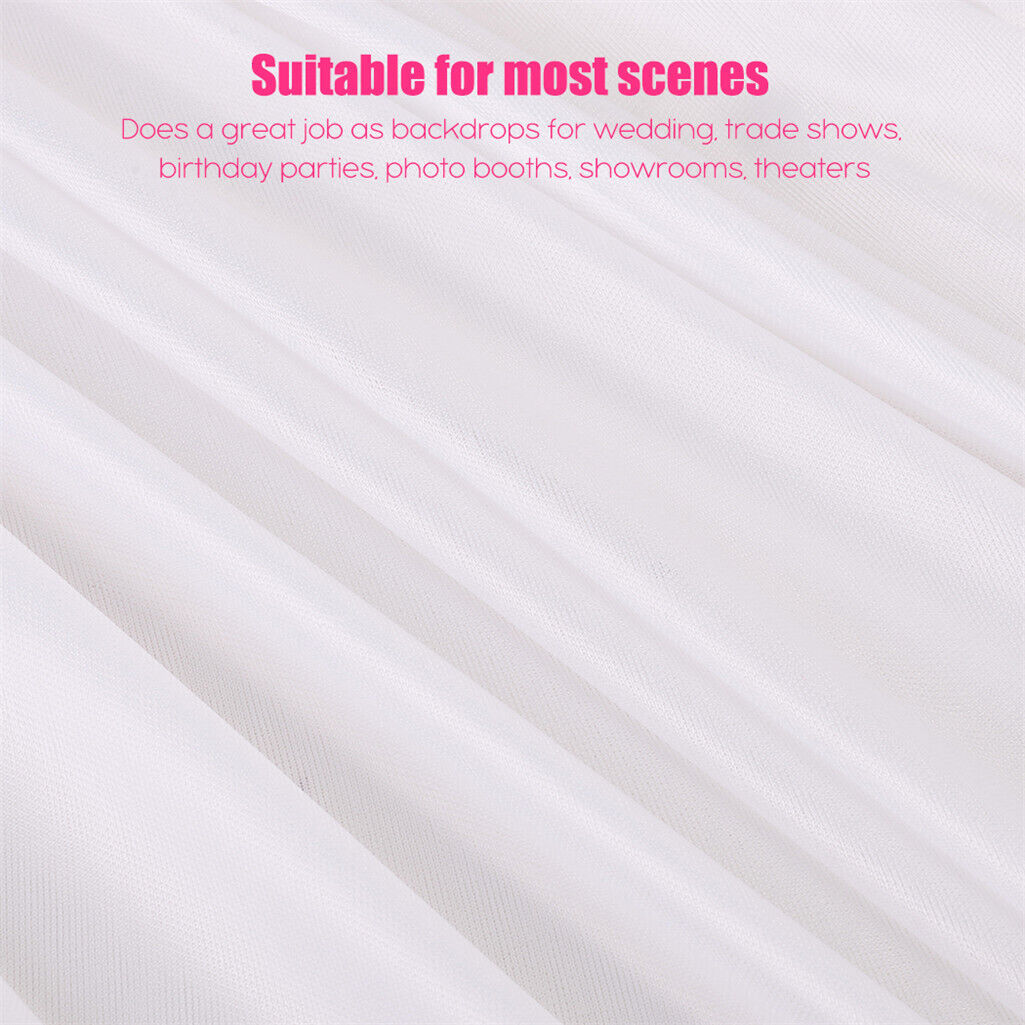 3x3m White Stage Curtain Backdrop
