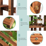 5-Tier Wooden Plant Stand Flower Display Shelf Indoor Outdoor Garden - Extra Image